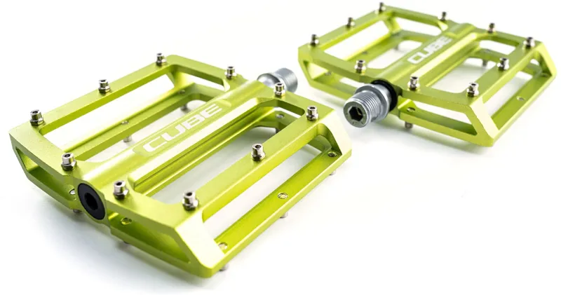 Cube All Mountain Flat Pedals in Green